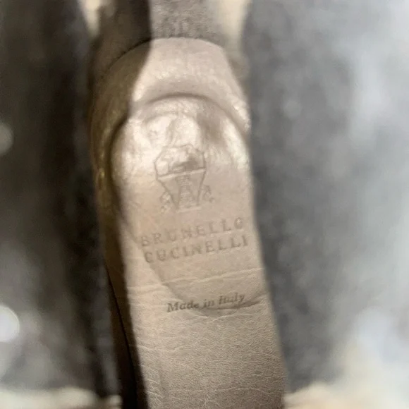 Authentic Brunello Cucinelli Dark Brown Leather Chelsea Boots - Picture 7 of 16